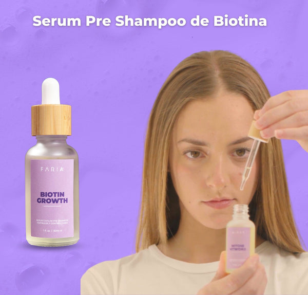 Tripack: Tres Serums Fortalecedores Biotina y Romero - Faria Naturals