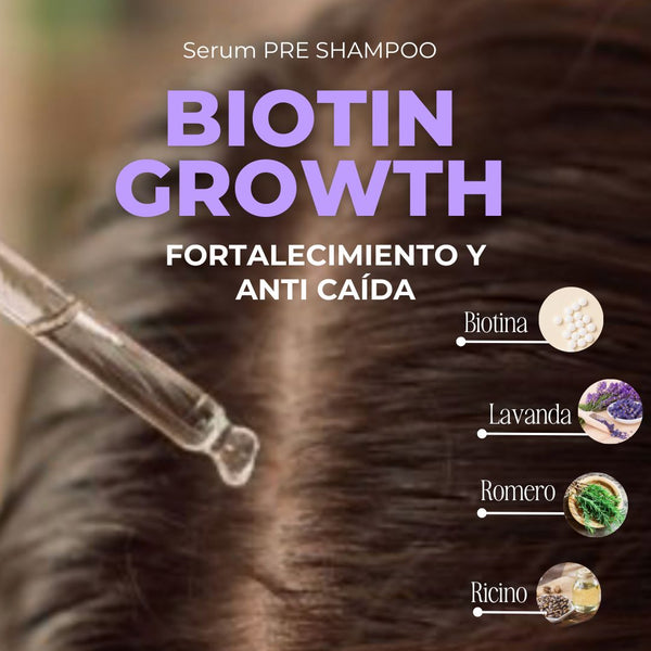 Tripack: Tres Serums Fortalecedores Biotina y Romero - Faria Naturals