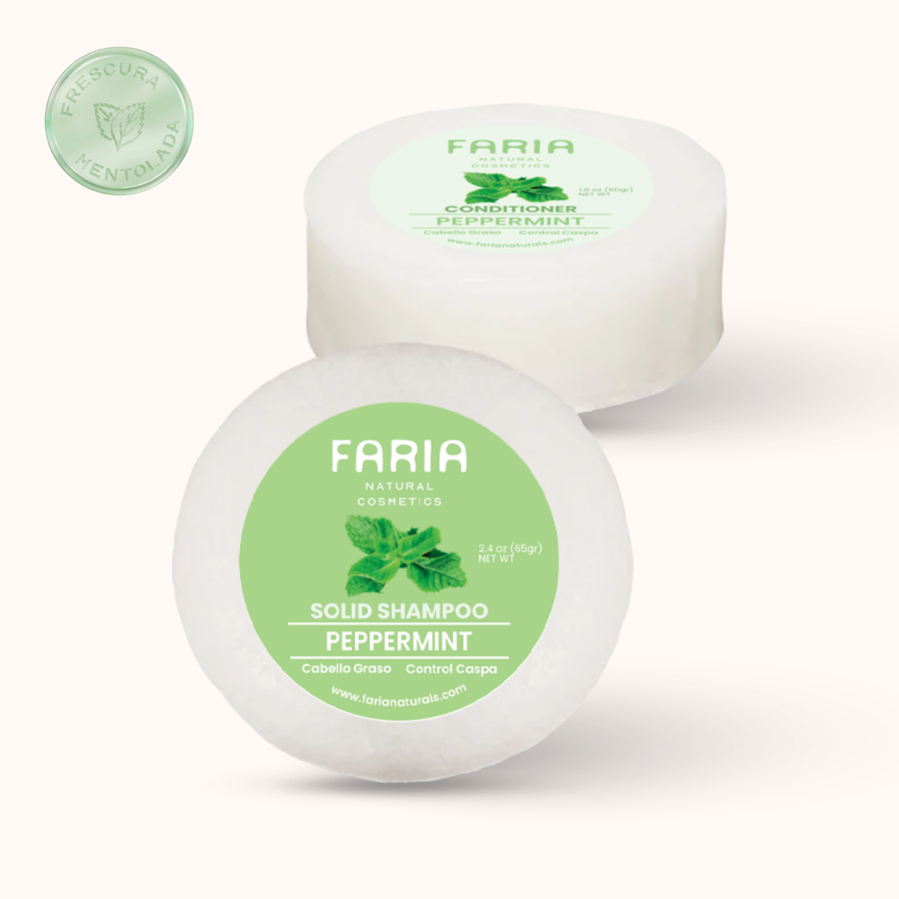 Pack Peppermint Control Caspa - Faria Naturals