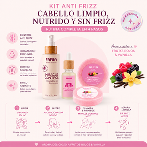 Tratamiento Capilar Completo Anti Frizz - Faria Naturals