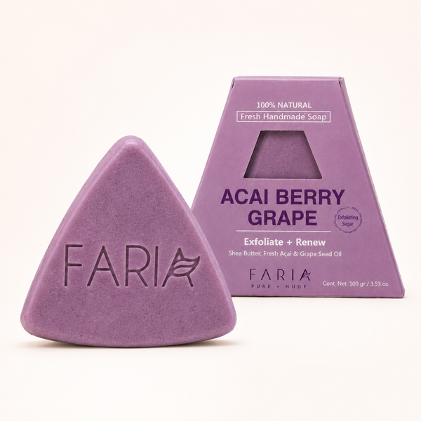 Acai Berry Grape Jabón Facial - Faria Naturals