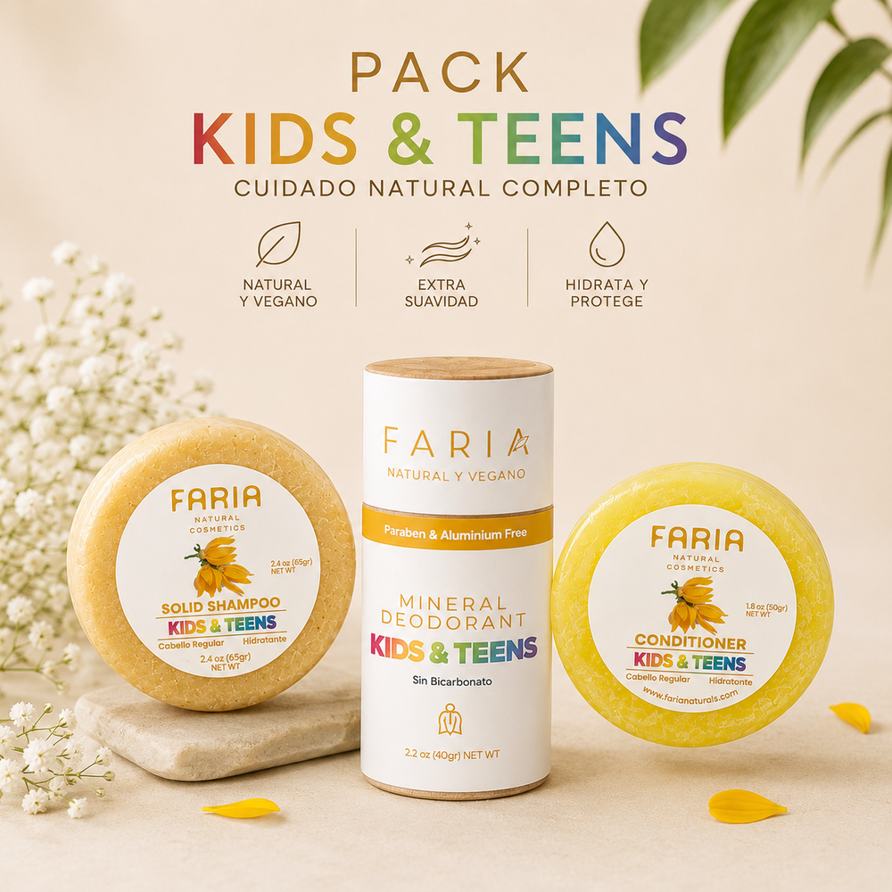 Deo+Shampoo+Acondicionador Kids & Teens - Faria Naturals
