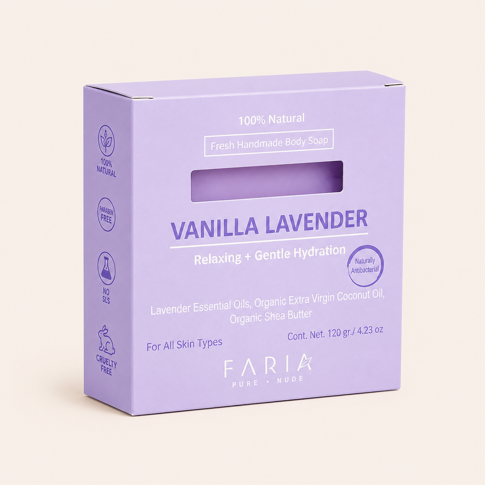Lavender Vanilla Jabón Corporal - Faria Naturals